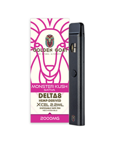 Golden Goat Delta-8 THC Vape Device 2000mg – Rechargeable/Disposable – Monster Kush_CBDee
