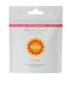 Kine Pink Grapefruit CBD Drops - 25mg CBD Lozenges_CBDee