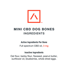 Motive Mini CBD Dog Bones - Peanut Butter and Blueberry_CBDee