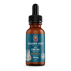 Golden Goat CBD Hemp Oil for Cats, Salmon Flavor – 300mg_CBDee