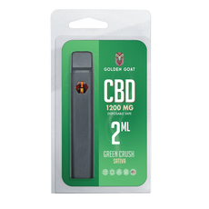 Golden Goat CBD Vape Device 1200mg – Rechargeable/Disposable – Green Crush _CBDee