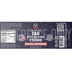 Golden Goat CBD Gel Capsules – Broad Spectrum – 750MG_CBDee