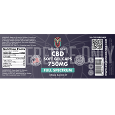 Golden Goat CBD Gel Capsules – Full Spectrum – 750mg_CBDee