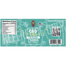 Golden Goat CBD+Sleep Capsules – Broad Spectrum – 750mg_CBDee