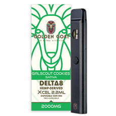 Golden Goat Delta-8 THC Vape Device 2000mg – Rechargeable/Disposable – Girl Scout Cookies_CBDee
