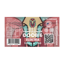 Golden Goat CBD Hemp Flower Doobie Elektra – 100mg_CBDee