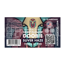 Golden Goat CBD Hemp Flower Doobie Suver Haze – 100mg_CBDee