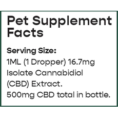 Leaf Remedys Pet Tincture 500mg Isolate CBD_CBDee
