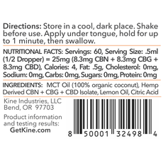 Kine Lemon Hot CBD/CBG/CBN Tincture - 1:1:1 Ratio_CBDee