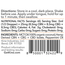 Kine Mint Hot CBD/CBG/CBN Tincture - 1:1:1 Ratio_CBDee