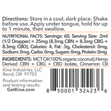 Kine Red Hot CBD/CBG/CBN Tincture - 1:1:1 Ratio_CBDee