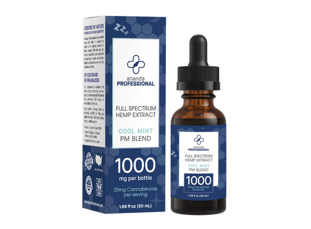 1000mg Full Spectrum Tincture PM Blend - Cool Mint_CBDee