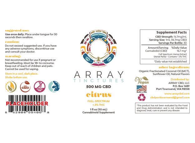 Array Citrus Tincture_CBDee